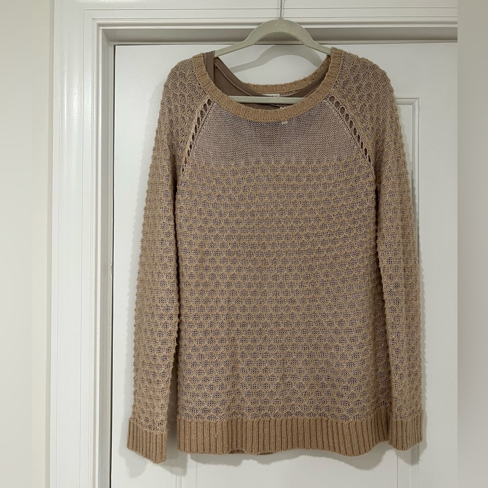 Frenchi Tan Sweater with Undershirt
